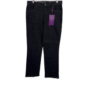Gloria Vanderbilt Womens Perfect Fit Bootcut Jeans 10 Short Black Rinse NWT New